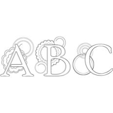 abc monogram sketch