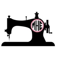 sewing machine monogram frame