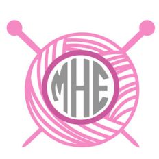 knitting monogram frame