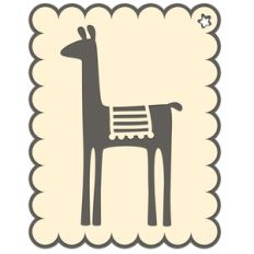 llama layered gift tag
