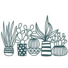 houseplants large papercut border
