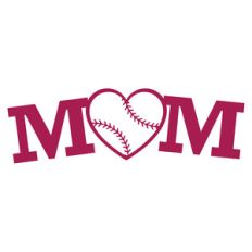 mom baseball heart
