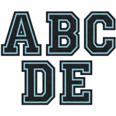 collegiate letters a-e