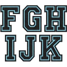 collegiate letters f-k