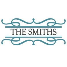 split flourish label