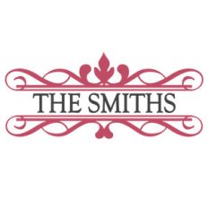 split flourish label