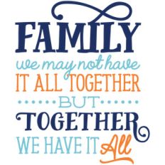 family we may not have it all together