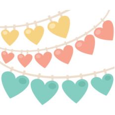 heart swag banners