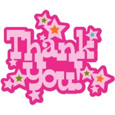 'thank you' with stars
