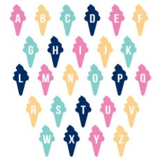 ice cream alphabet