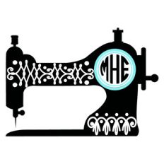 sewing machine monogram frame