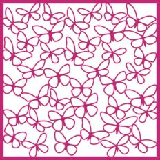 cloud of butterflies 12x12 page, background or stencil