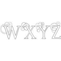 wxyz monogram sketch