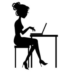woman typing