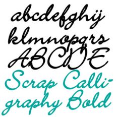 scrap calligraphy bold
