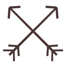 crossed arrows