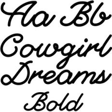 cowgirl dreams bold font