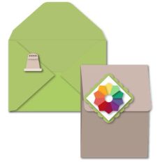 quilt card bi-fold dresden plate