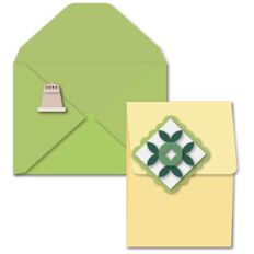 quilt card bi-fold tea leaf