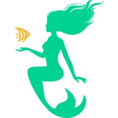 mermaid and fish