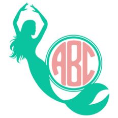 dancing mermaid monogram
