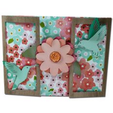 hummingbird tri-panel card