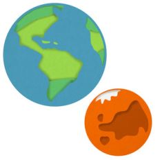 earth and mars