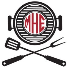 barbecue grill monogram frame