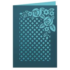 roses lattice 5x7 card
