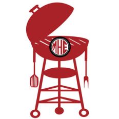 barbecue grill monogram frame