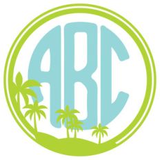 beach monogram