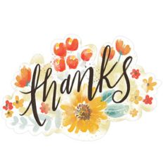 thanks painted floral