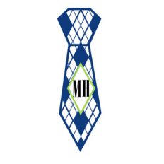 argyle tie monogram frame