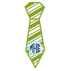 stripe tie monogram frame
