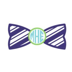 bowtie stripe monogram frame