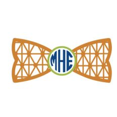 diamond bowtie monogram frame