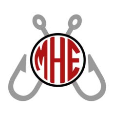 fishing hook monogram