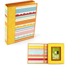 accordion book box gift card holder