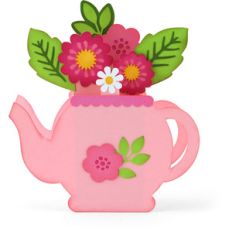 teapot bouquet box card