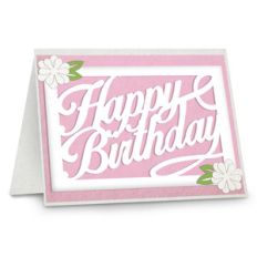 a2 happy birthday floral card