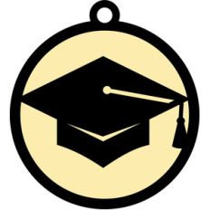 graduation cap tag