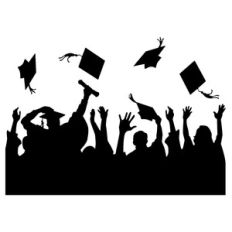 grads throwing caps