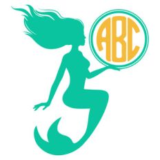 round mermaid monogram