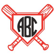 baseball home plate monogram frame