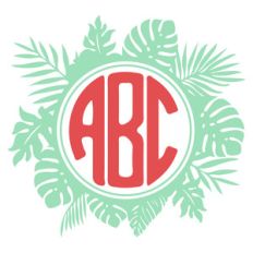tropical foliage monogram