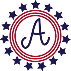 patriotic monogram frame