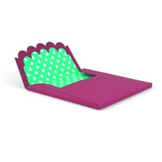 6.5" square thick envelope big scallop