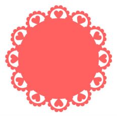 doily with hearts