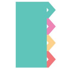 chevron tab planner inserts - personal