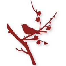 bird on fall branch